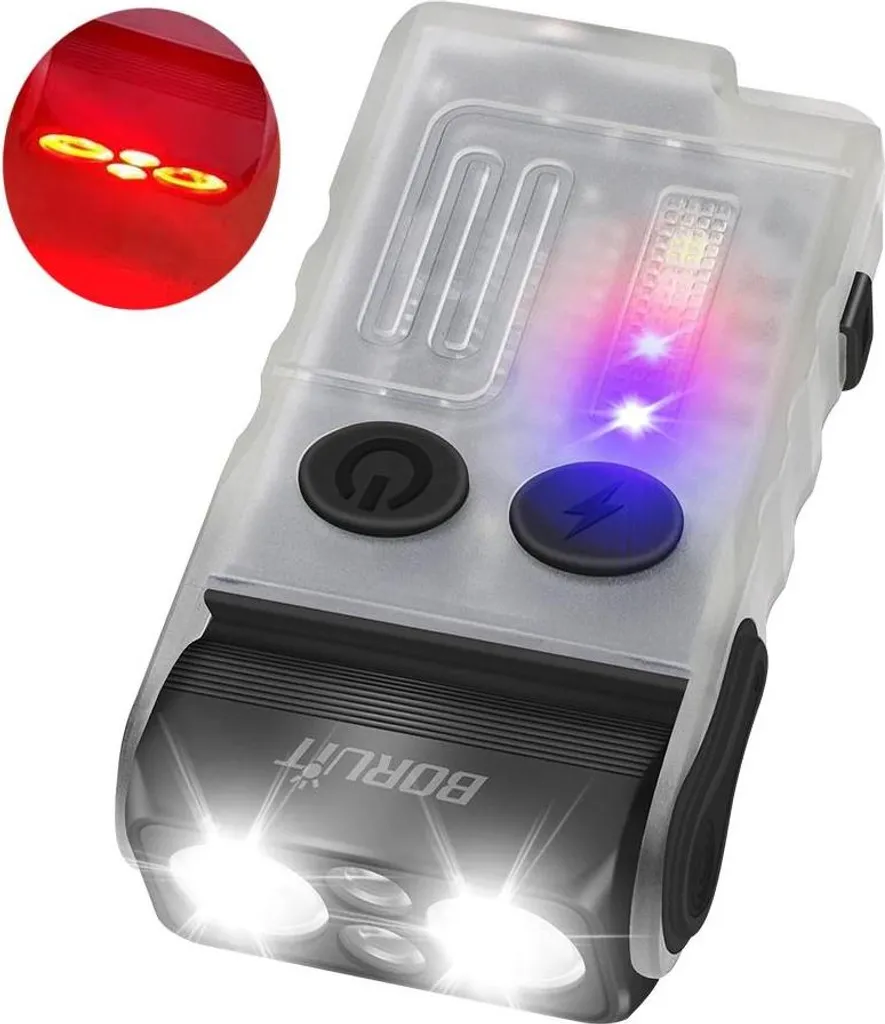 Torcia a LED, ricaricabile, testa regolabile, fluorescente