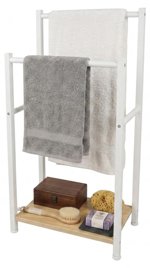 Portasciugamani Relaxdays con ripiano, dimensioni: 80 x 42 Immagine del prodotto 