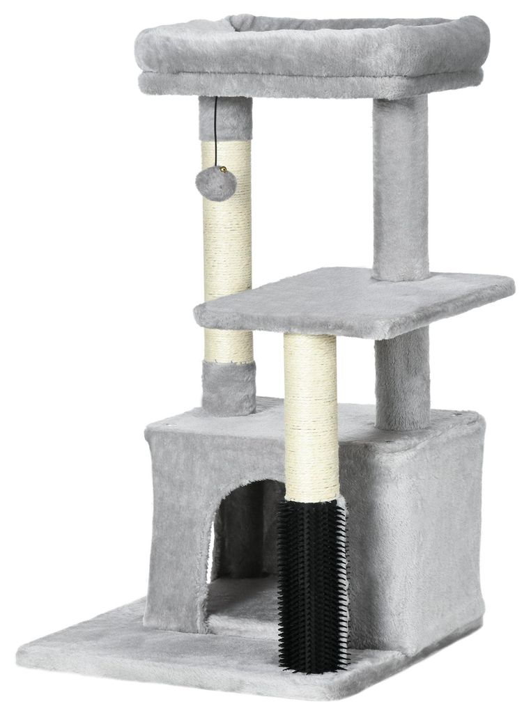 PawHut Kraboom voor katten met massagehoek, kattenhol en Productafbeelding 