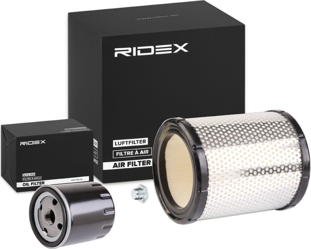 RIDEX Filterset Inspektionspaket Filtersatz für RENAULT TWINGO I (C06) Scénic III (JZ0/1) MEGANE II (BM0/1, CM0/1) passend für PEUGEOT 205 II (2...