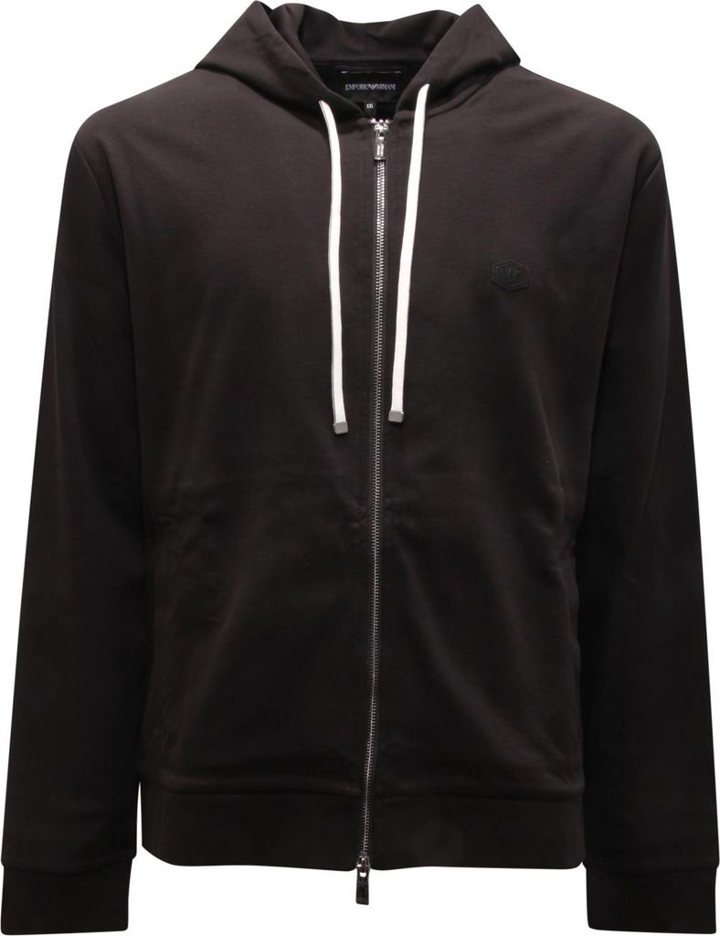 2320Az Felpa Uomo Emporio Armani Man Full-Zip Sweatshirt Black