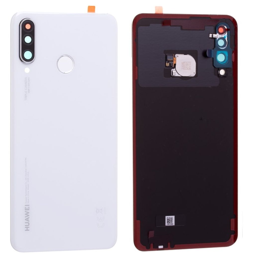 Original Huawei P30 Lite Akkudeckel Backcover mit Fingerprint Weiß 02352RQB