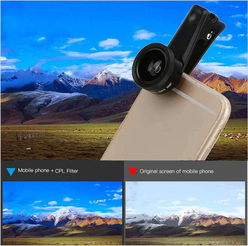 Objectif pour smartphone de qualité - Kit lentille macro et grand angle
