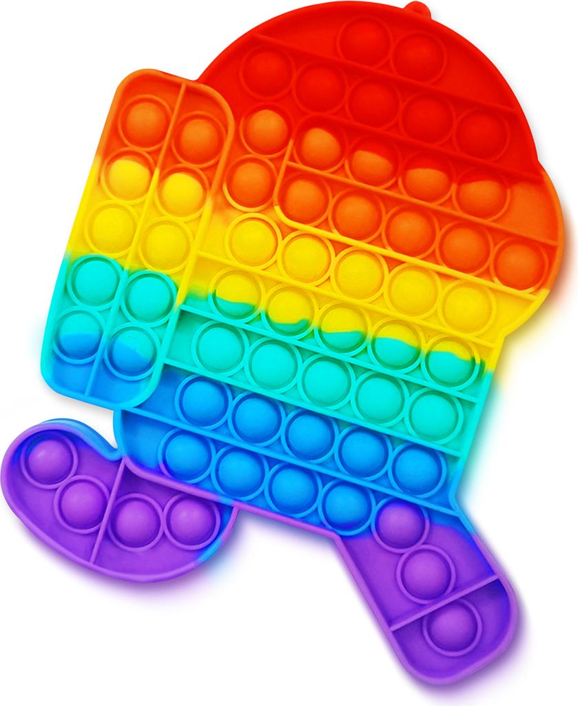 Push it Pop up Fidget Toy Kids Bubbles Reisespiel Spielzeug Antistress TikTok XLForm:Astronaut 20 x 15 cm