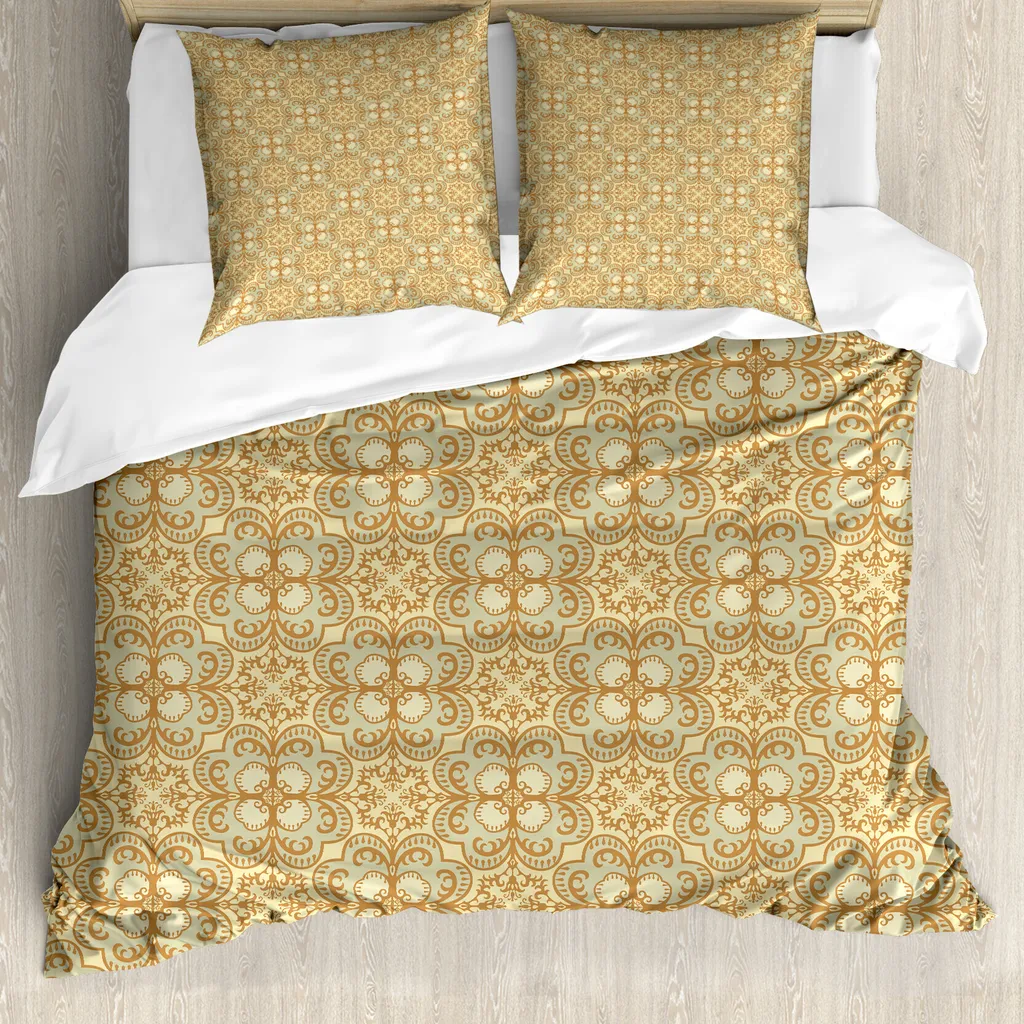 Set Letto Boemo ABAKUHAUS 155x220 Beige | Design Antiacaro Elegante