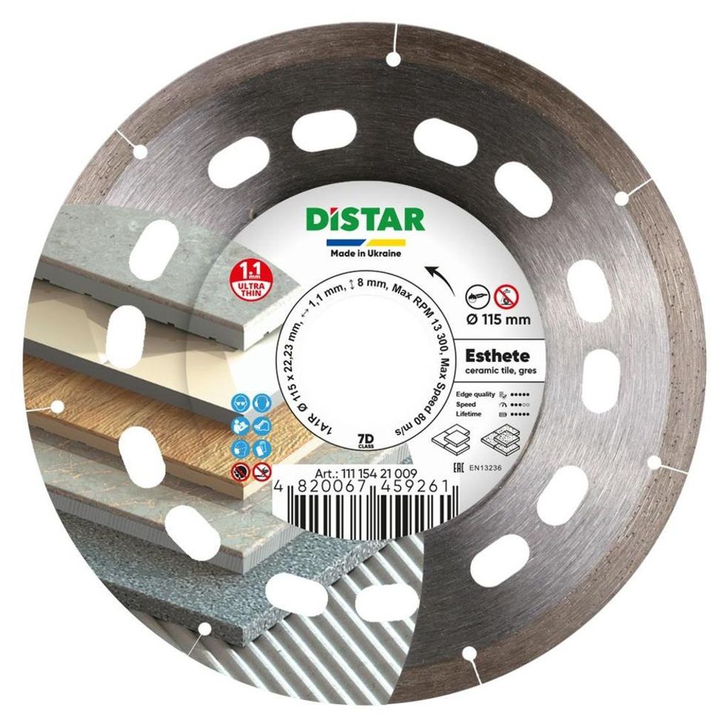 Distar Tarcza Diamentowa Esthete 115 x 1,1 x 8 x 22,23mm Zdjęcie produktu 