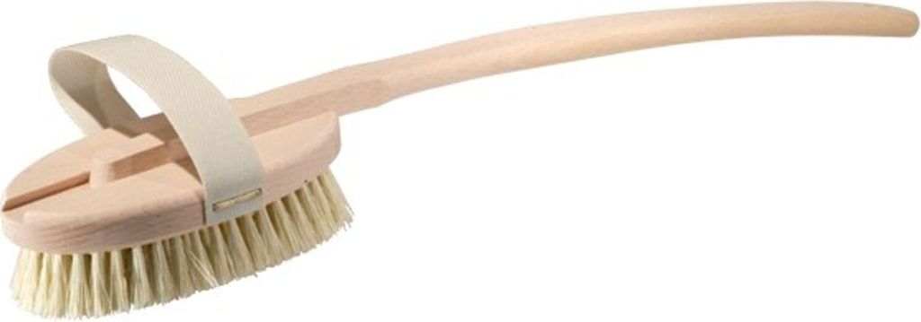 HOFMEISTER Badebürste, 47 cm, angenehme Reinigung & Massage des Rückens, sanft zur Haut Dank Fibre-Natur-Borsten, Peeling mit der Körperbürst...
