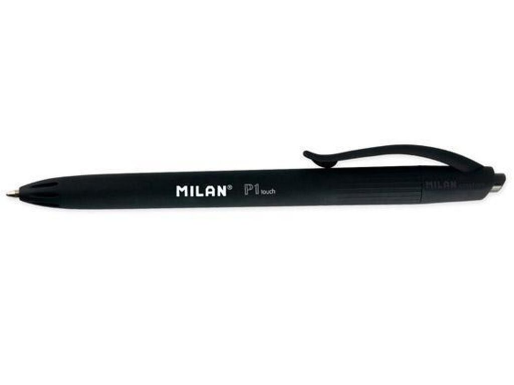 P1 Stylo tactile en caoutchouc noir (25pcs) MILAN Image du produit 