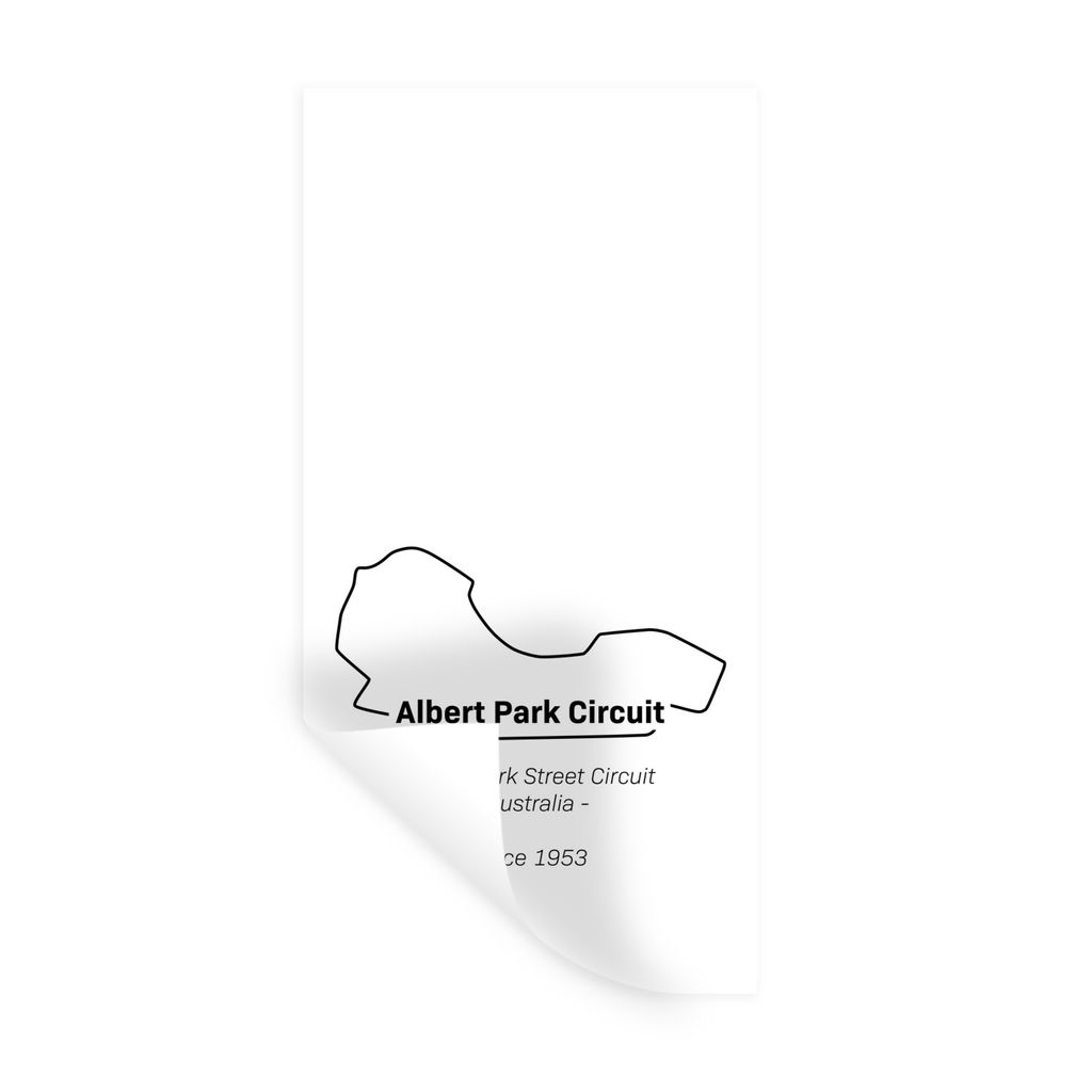 MuchoWow Wandtattoo Wandsticker Wandaufkleber Formel 1 - Australien - Rennstrecke 60x120 cm Selbstklebend und Repositionierbar - Selbstklebend - ...