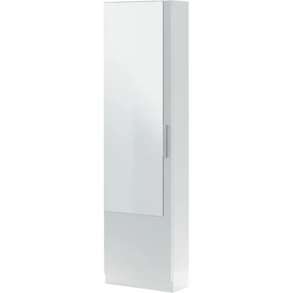 Armoire à chaussures avec miroir intégral H180 cm - Rangement Vertical
