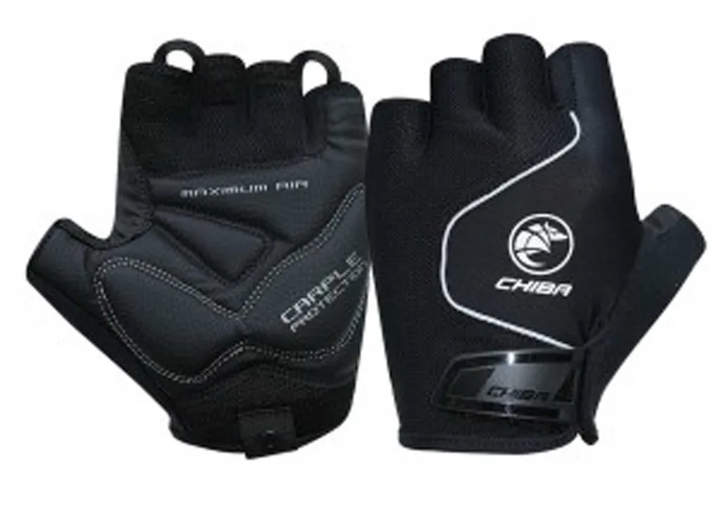 Chiba Cool Air Gants à Doigts Courts Noir XL - Équipement Cyclisme Été