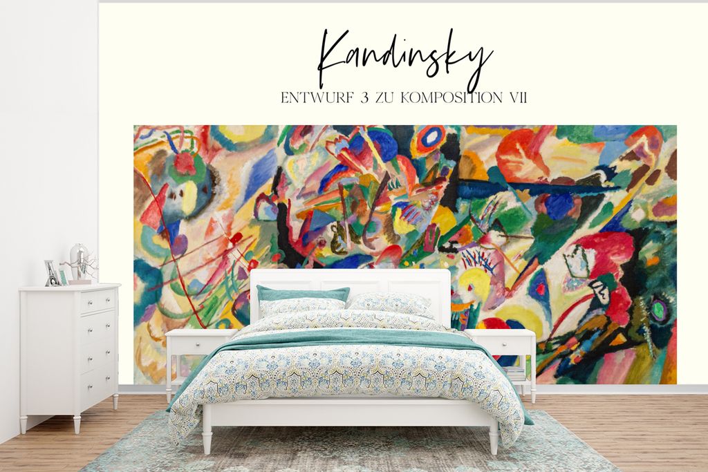 MuchoWow Fototapete für Wohnzimmer oder Schlafzimmer Wandtapete Vinyl Motivtapete Kunst - Wassily Kandinsky - Alte Meister - 320x240 cm - Tapeten
