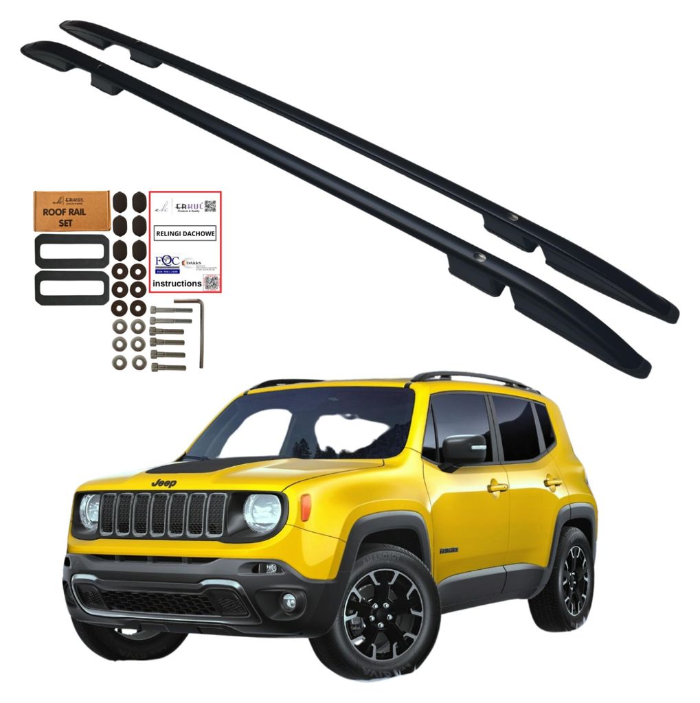 Dachreling JEEP RENEGADE SUV 2014- Schwarzes Aluminium Produktbild 