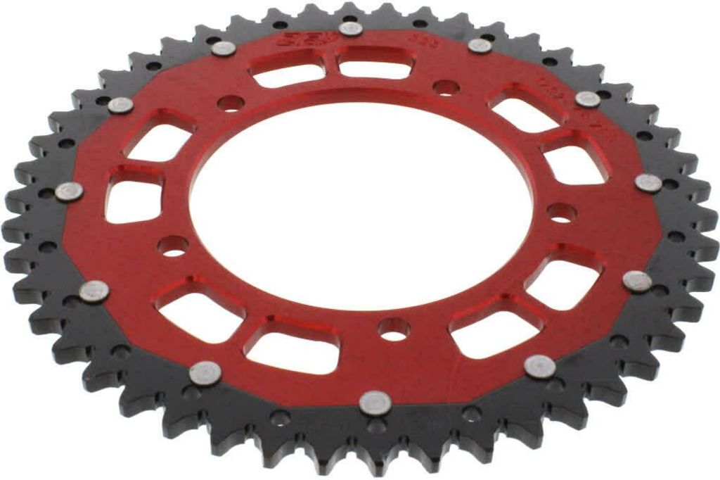 ZF Krone 48 Zähne Teilung 525 Rot Schwarz Dual ZFD-1792-48-ROT