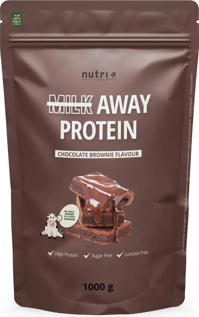 Protéine vegan saveur chocolat brownie Nutri+ pot de 1000g