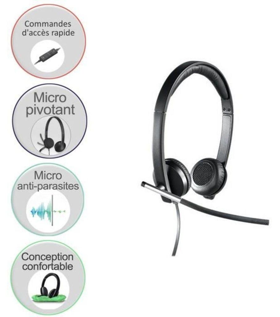 Logitech H650E écouteur Stéréo USB Image du produit 