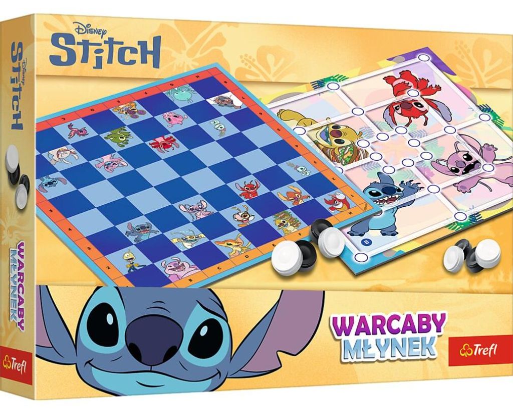 Trefl Młynek Warcabowy Lilo i Stitch – Strategiczna Gra dla Zdjęcie produktu 