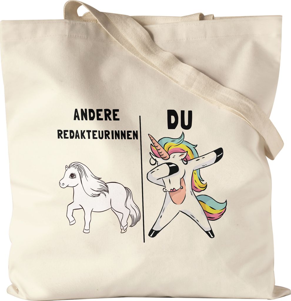 Andere Redakteurinnen Du Jutebeutel Stoffbeutel Canvas Pferd Einhorn Humor Lustig Unicorn Geschenk Apotheke