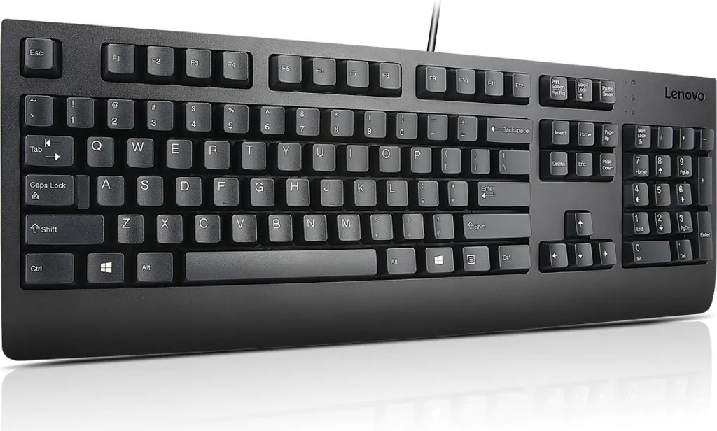 Clavier USB Lenovo US pour programmation et bureautique intensive Noir
