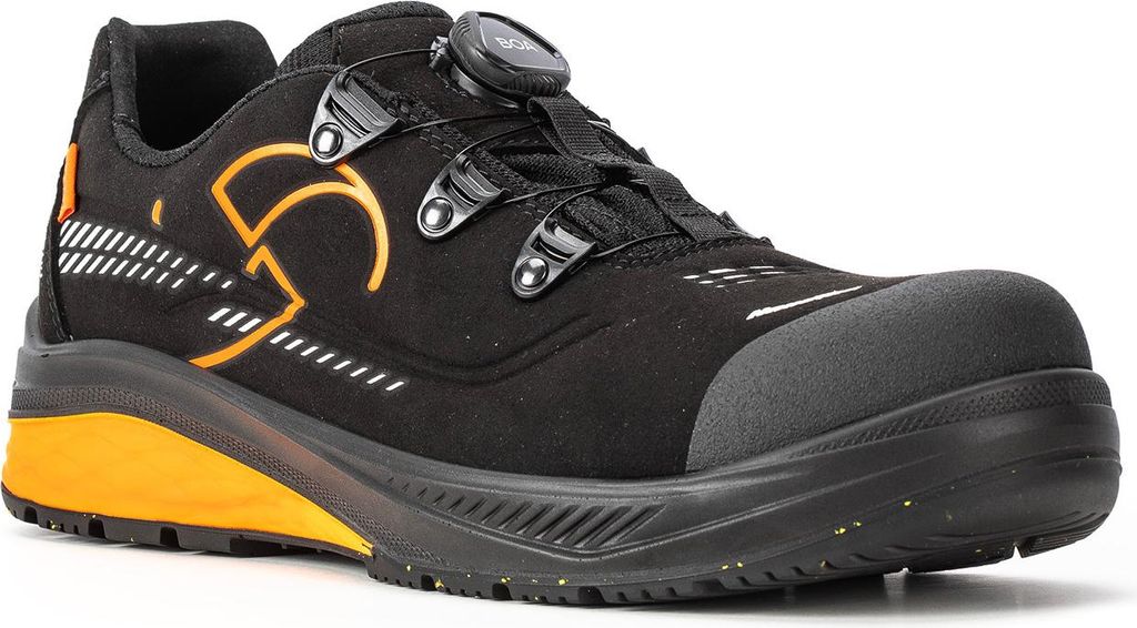 Sixton Sicherheitsschuh Greenball Mabloo BOA S3S black/orange, nach EN ISO 20345:2022 S3S ESD FO HI CI HRO SR Größe 43