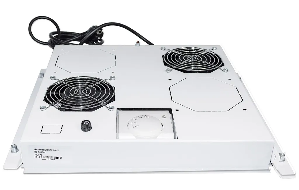 Unità Raffreddamento Rack 19 Intellinet 2 Ventole e Termostato Grigio - 1