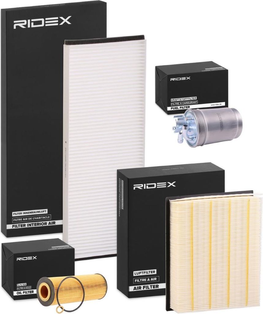 RIDEX Filterset Inspektionspaket Filtersatz für VW PASSAT Variant (3B5) PASSAT (3B2) für AUDI A4 Limousine (8D2, B5) A4 Avant (8D5, B5) Allroad