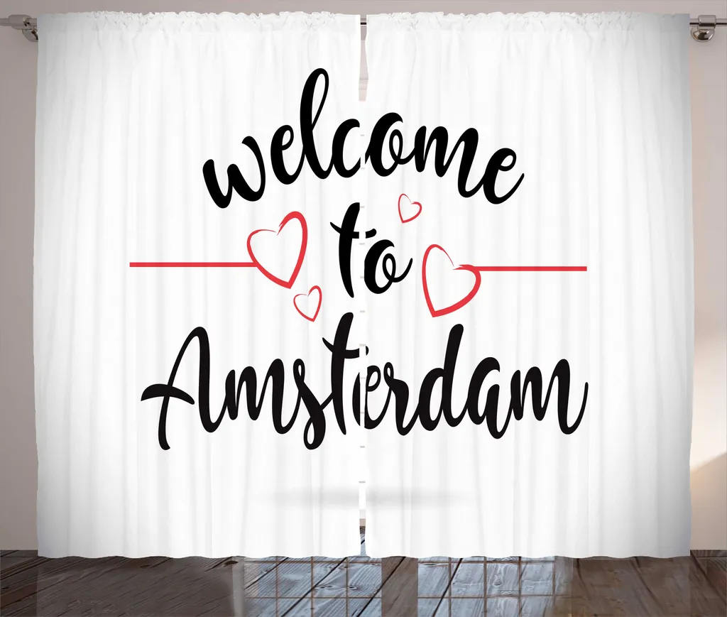 Grands Rideaux pour Salon Amsterdam Style Rustique 280 x 225 cm avec Fixations