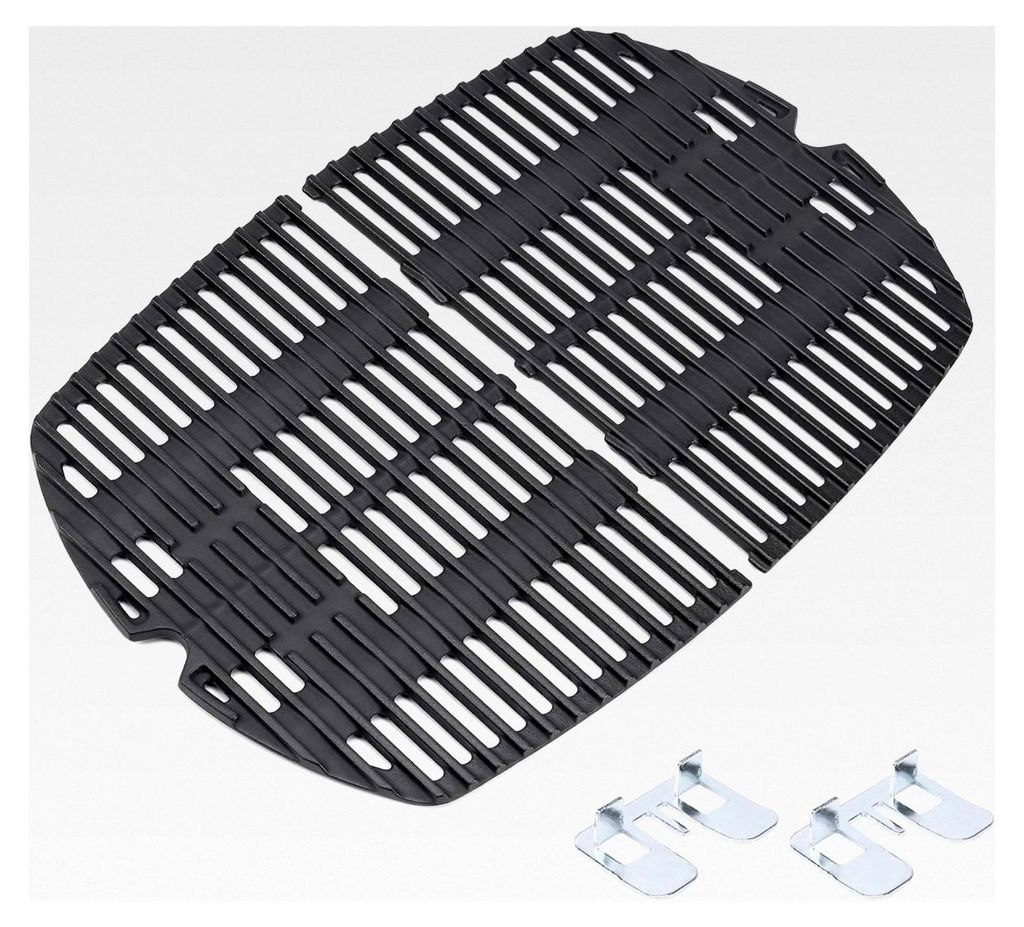 Gusseisen Grillrost 38,9 x 54,6 cm für Weber Q200, Q220, Q260, Q2000, Q2200, Q2400 Gasgrills, 2 Stück