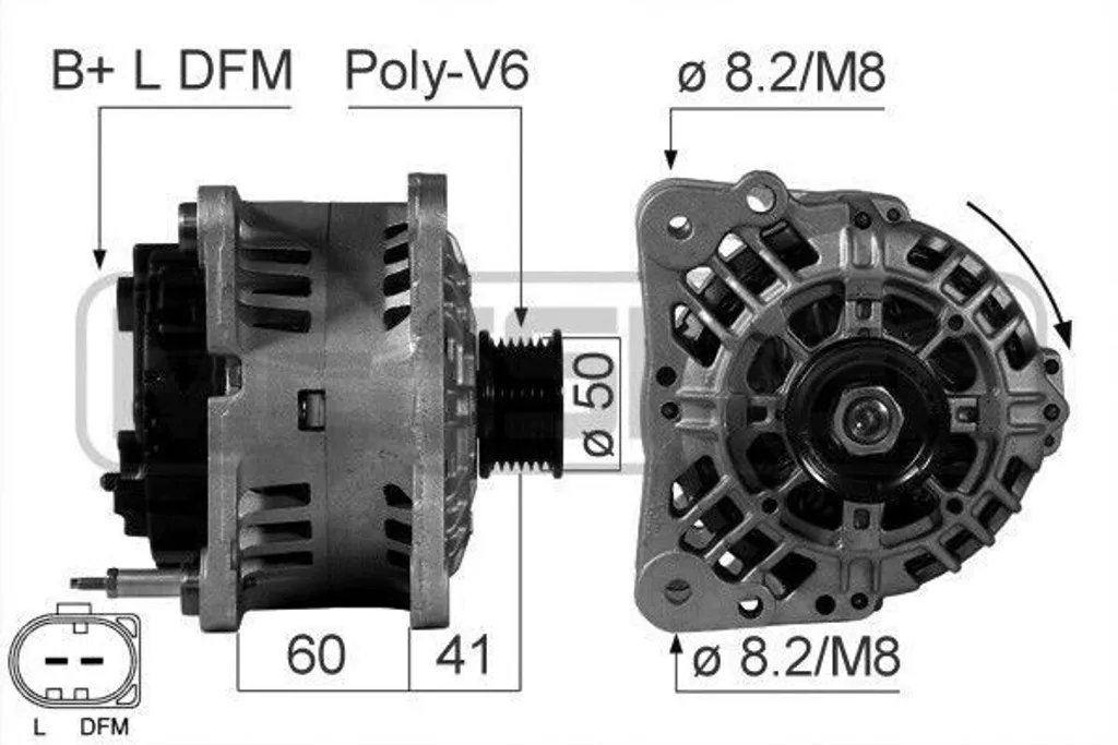 Alternateur de rechange 70A compatible Skoda Fabia II et Roomster