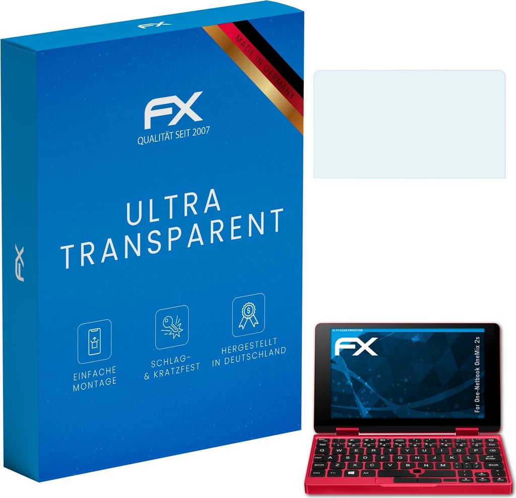 atFoliX FX-Clear 2x Schutzfolie kompatibel mit One-Netbook OneMix 2s Displayschutzfolie
