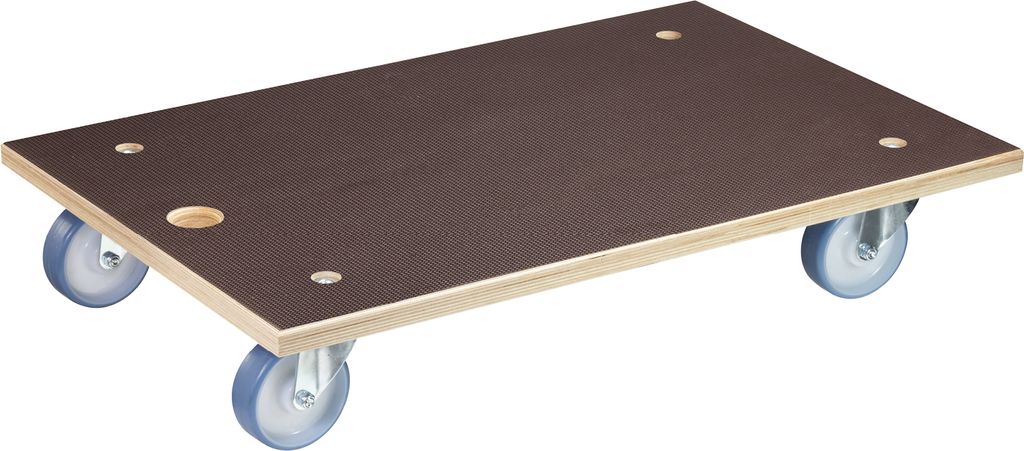 WAGNER Transporthilfe Multiplex MAXIGRIP 24 mm - 78 x 49 x 15 cm, Rollen ultrasoft Ø 100 mm, Tragkraft 500 kg - 20114601