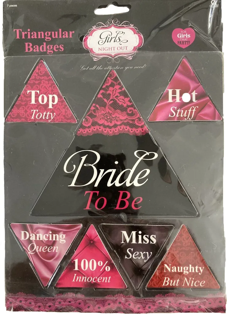 Amscan - Set di distintivi "Girls Night Out" 7-pack SG25027 (taglia unica) (nero/rosa/bianco)