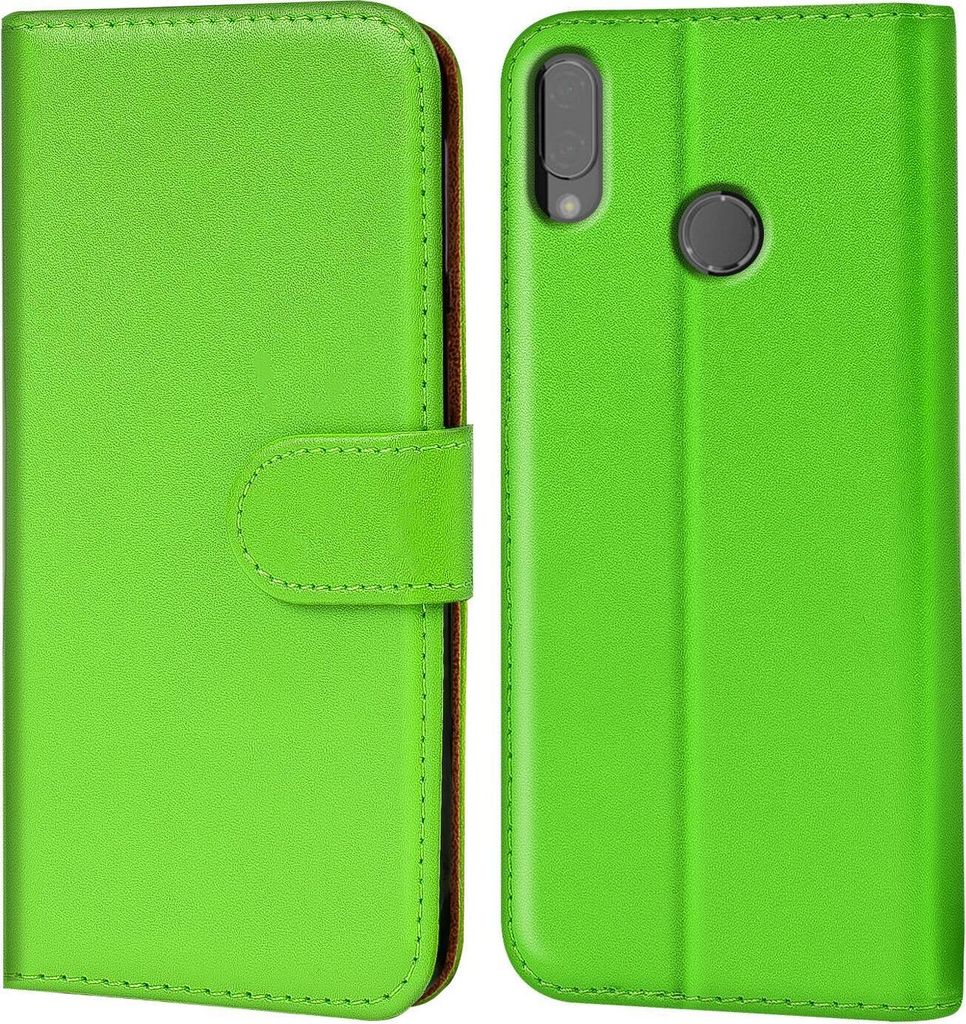 Conie Klapp Tasche für Huawei P20 Lite Kartenfach Rundumschutz Hülle in Grün