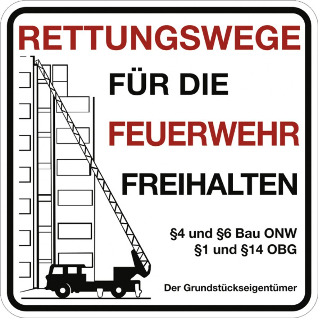 Dreifke® Schild Rettungswege für die Feuerwehr freihalten Produktbild 
