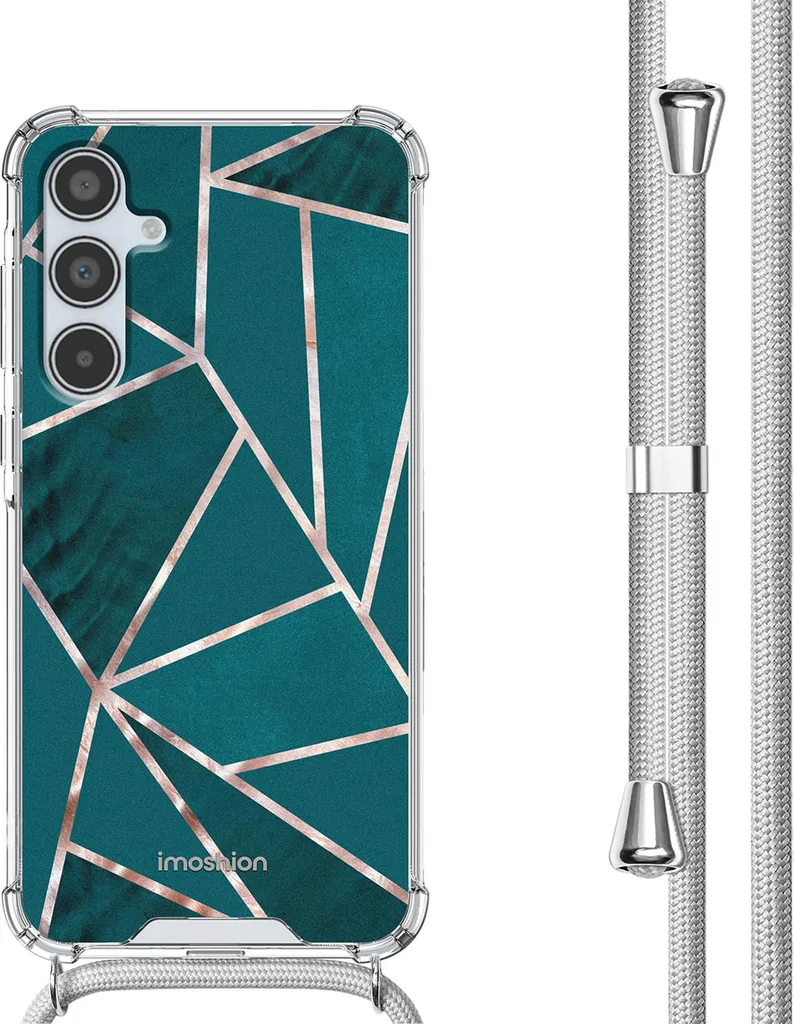 Custodia di design imoshion con cinturino Samsung Galaxy A35 - Petrol Green Graphic