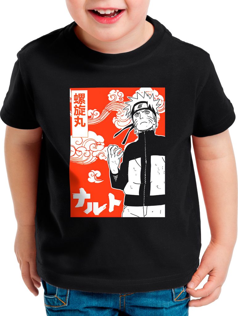 style3 Uzumaki Orange Kinder T-Shirt ninja anime manga cosplay