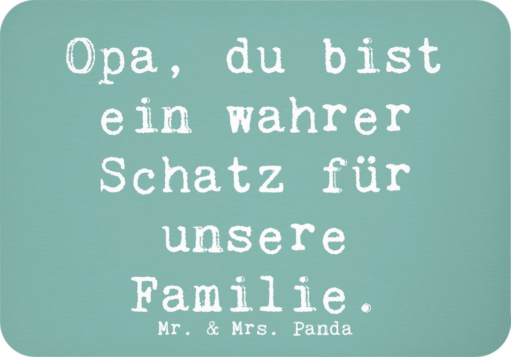 Mr. & Mrs. Panda magnet Spruch Opa Schatz - Meeresbrise - Geschenk, Danke sagen, besondere Geste, Kühlschrankmagnet, Liebe, Aufmerksamkeit, Bedank...