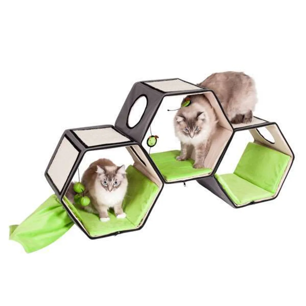 Karlie Flamingo Hexagone Lounge : Meuble Griffoir Design pour Chat