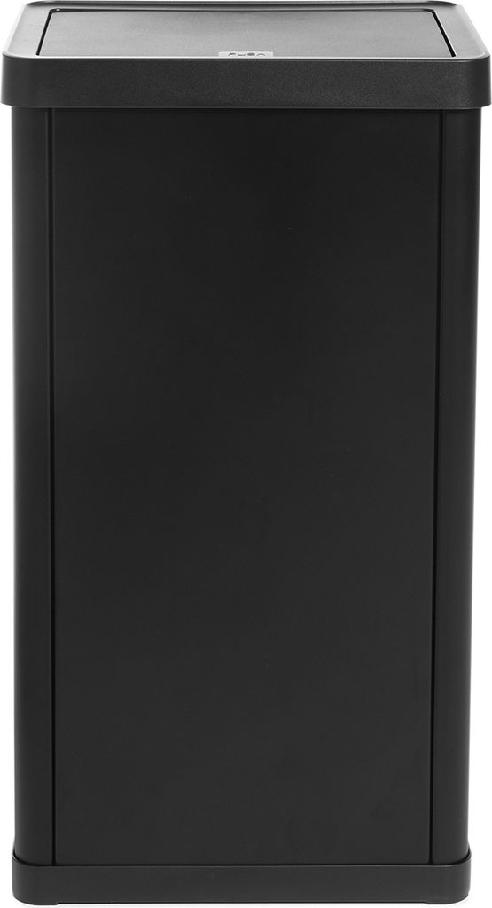 QLT Knockdown Push Mülleimer 50 Liter - Fingerabdruckfrei - Schwarz
