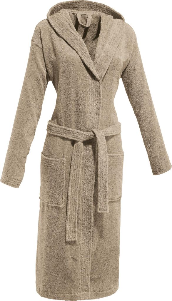 REDBEST Uni-Bademantel Chicago" mit Kapuze taupe M"