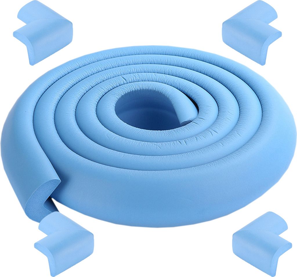 2 Meter Länge Tischkantenschutz Babyprojektor + 4 Ecken (Himmelblau) weich ungiftig und umweltfreundlich