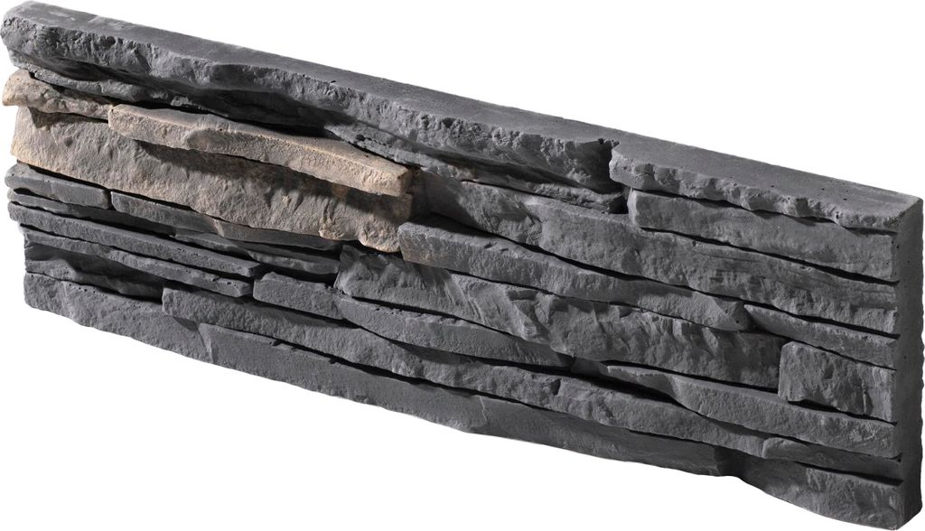 STEGU Mesada 1 Wandverblender frostbeständig Betonstruktur Grafit 370x120x25 mm