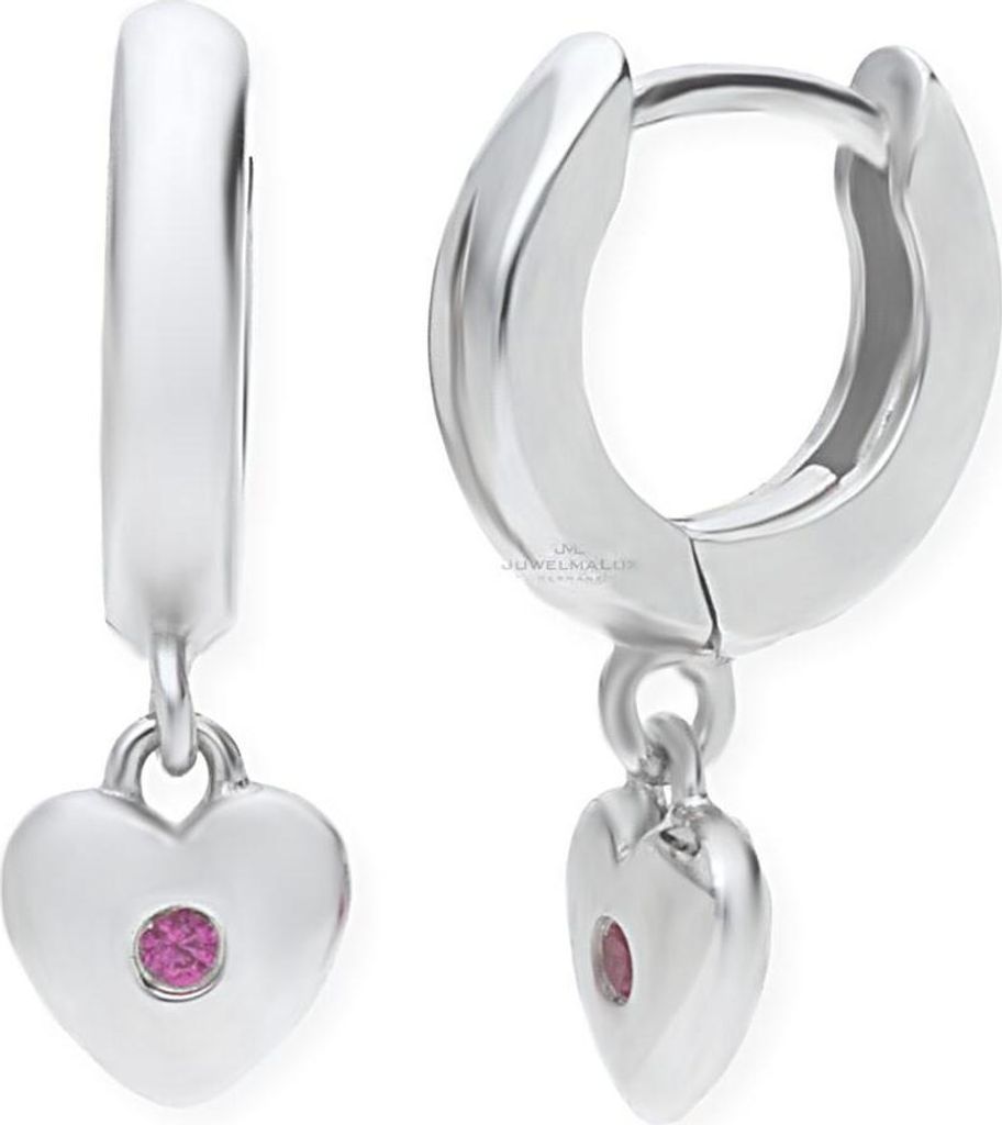 JuwelmaLux Herz Creolen 925 Sterling Silber rhodiniert Zirkonia JL10-06-0605