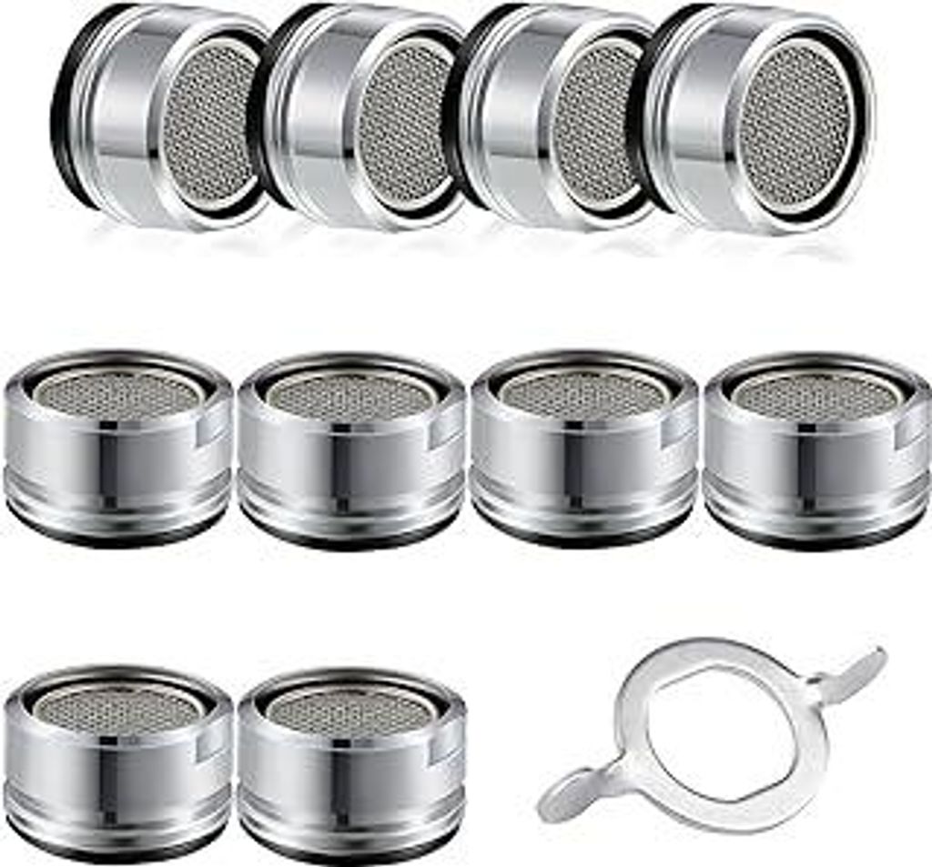 M24 Wassersparend Strahlregler, 10 Stück - Anti Kalk Wasserhahn Sieb mit Edelstahl & ABS Filter inkl, Wasserhahn sieb Einsatz für Wasserhähne mi...