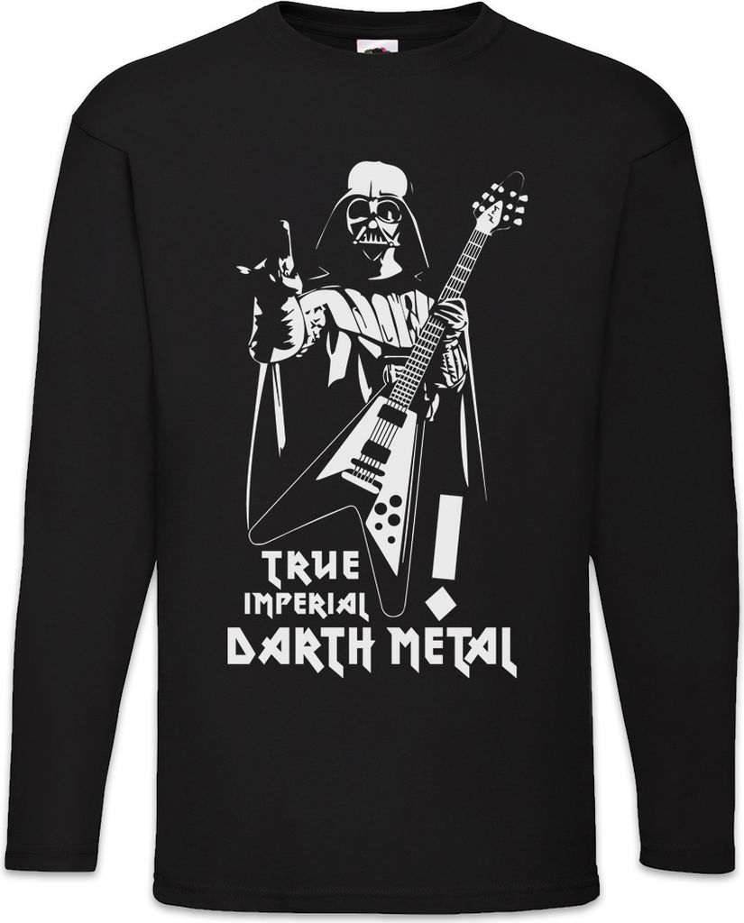 Urban Backwoods True Imperial Darth Metal, Langarm T-Shirt, Farbe: Schwarz, Größe: 4XL