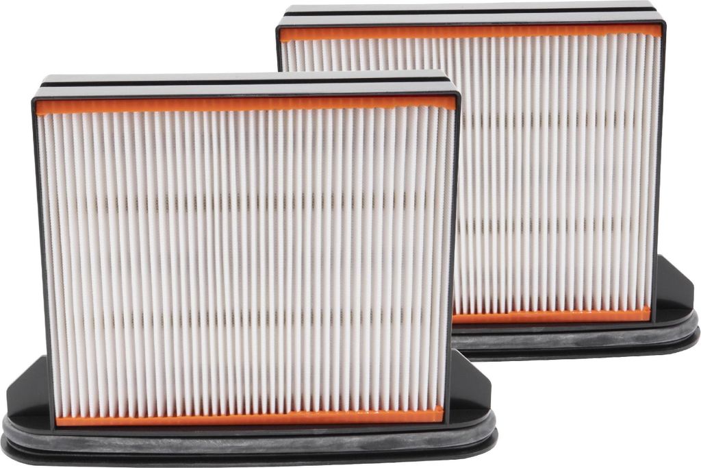 vhbw 2x Staubsaugerfilter kompatibel mit Metabo ASR 25 L SC, 35 H ACP, 2050, 2025, 35 L ACP Staubsauger - HEPA Filter Schwarz Grau Weiß