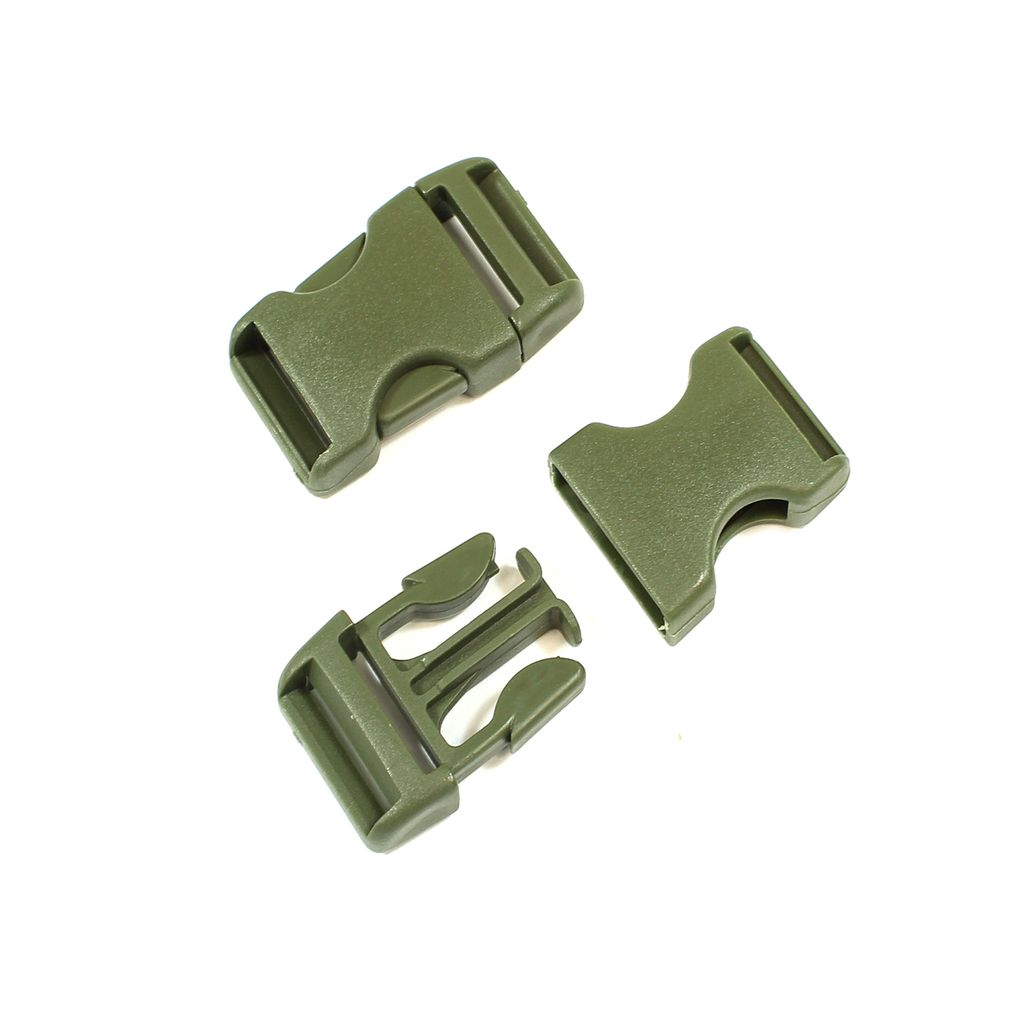 10 x Steckschnalle Olive 20mm grade Kunststoffschnalle Produktbild 