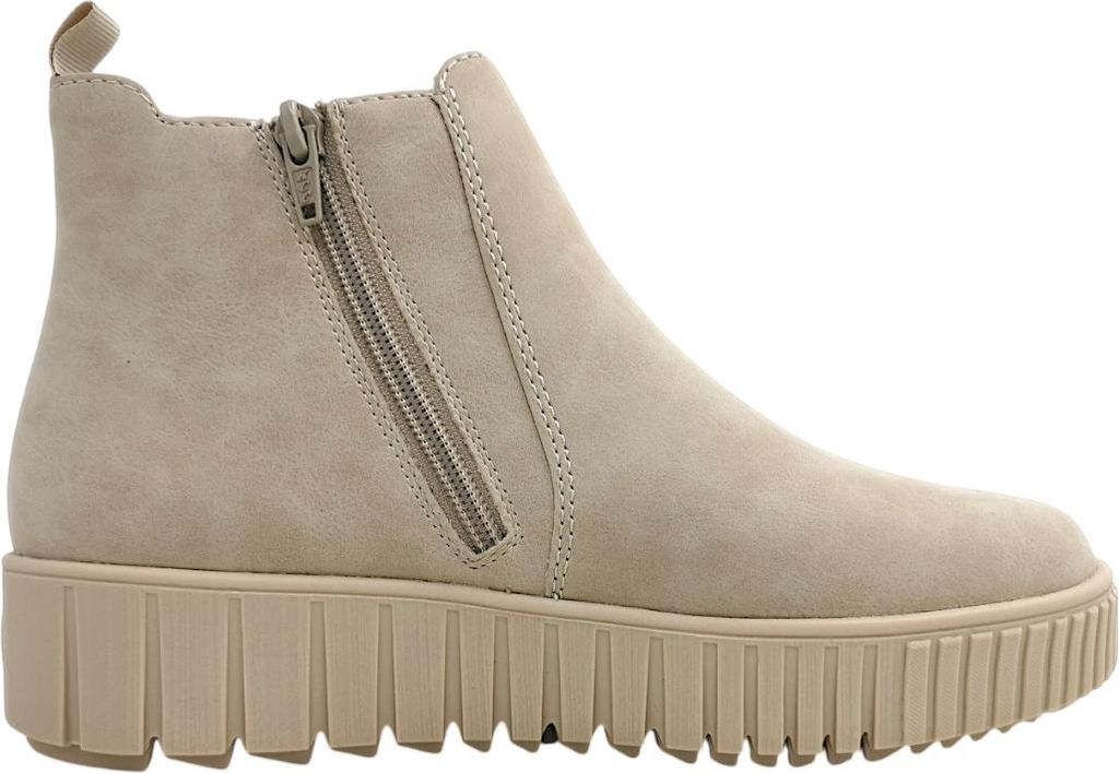 Zapatos de mujer Rieker, botines de caña alta, color beige, Imagen del producto 