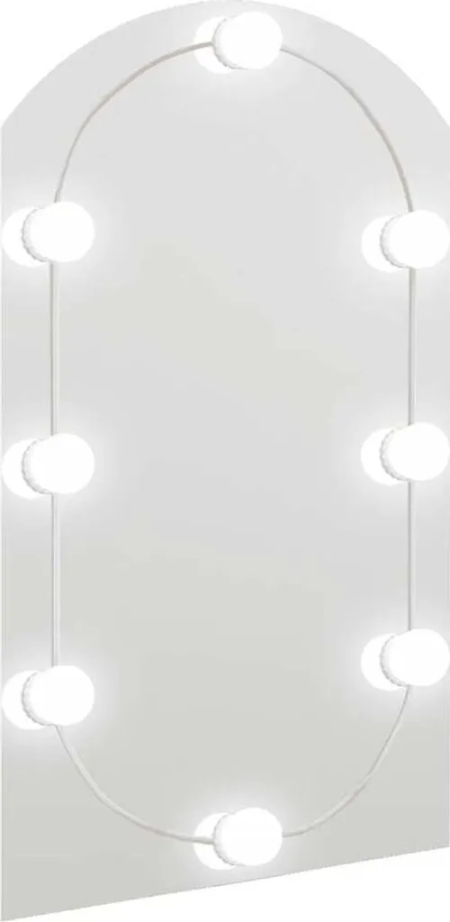 Specchiera LED vidaXL 70x40 cm IP65 - Specchio da Parete USB Vetro Curvo