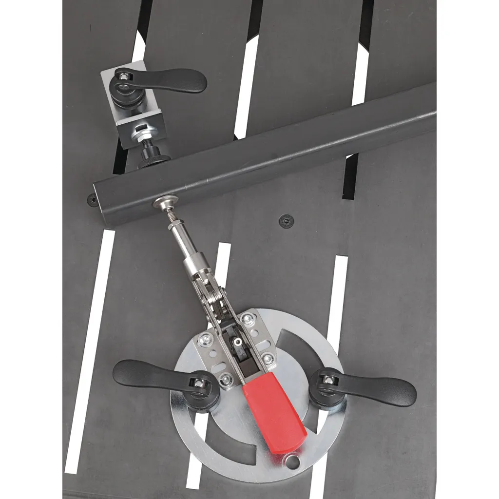 Plaque ronde Holzkraft 250 mm : tendeur horizontal robuste pour établis